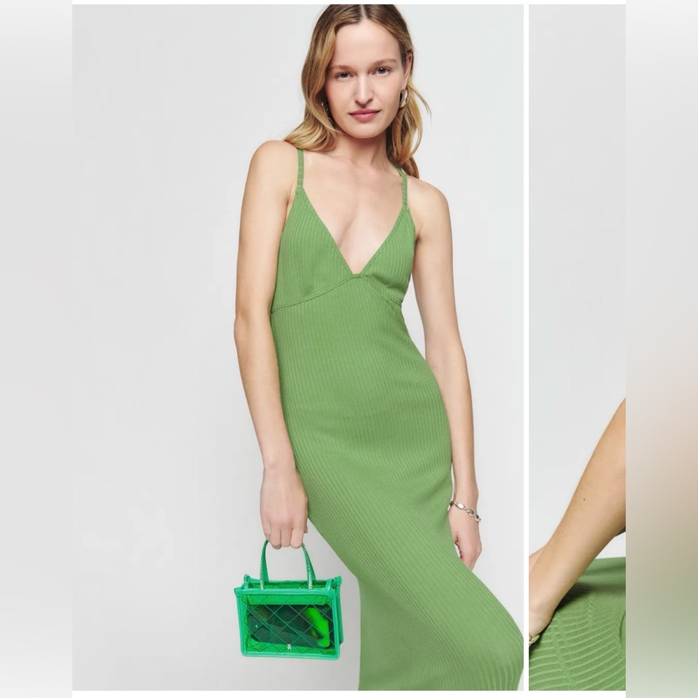 Reformation Brant Dress Crocodile - Size L